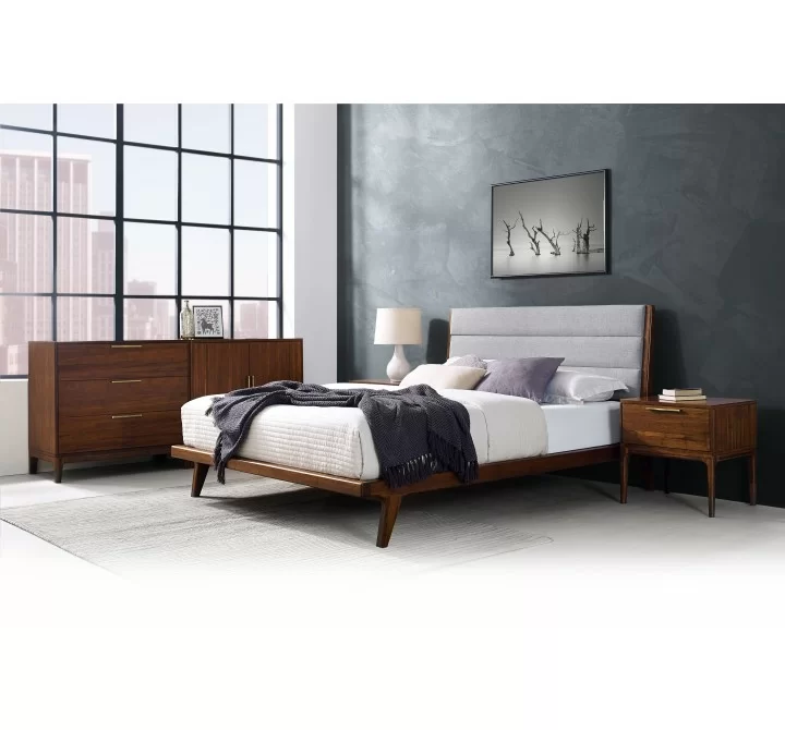 Greenington Mercury Upholstered Queen Platform Bed, Exotic - Lifestyle