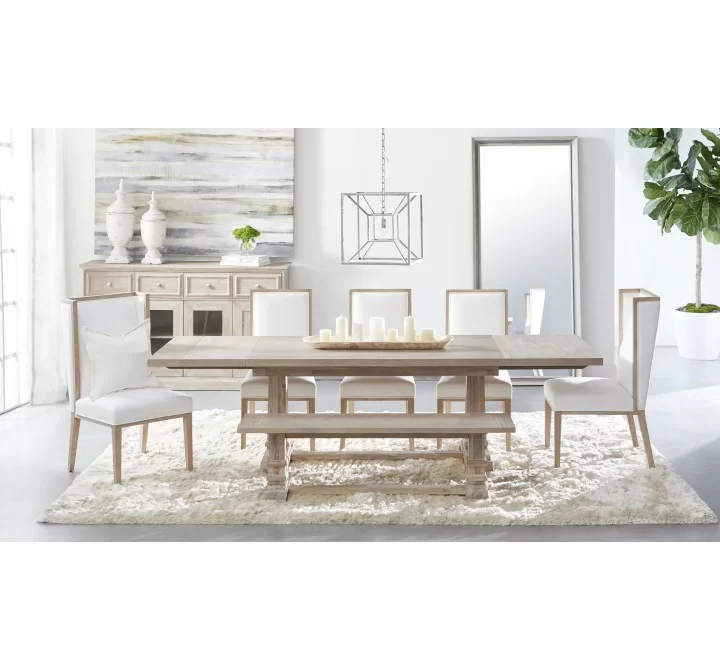 Essentials For Living Hudson Extension Dining Table in Natural Gray - Lifestyle