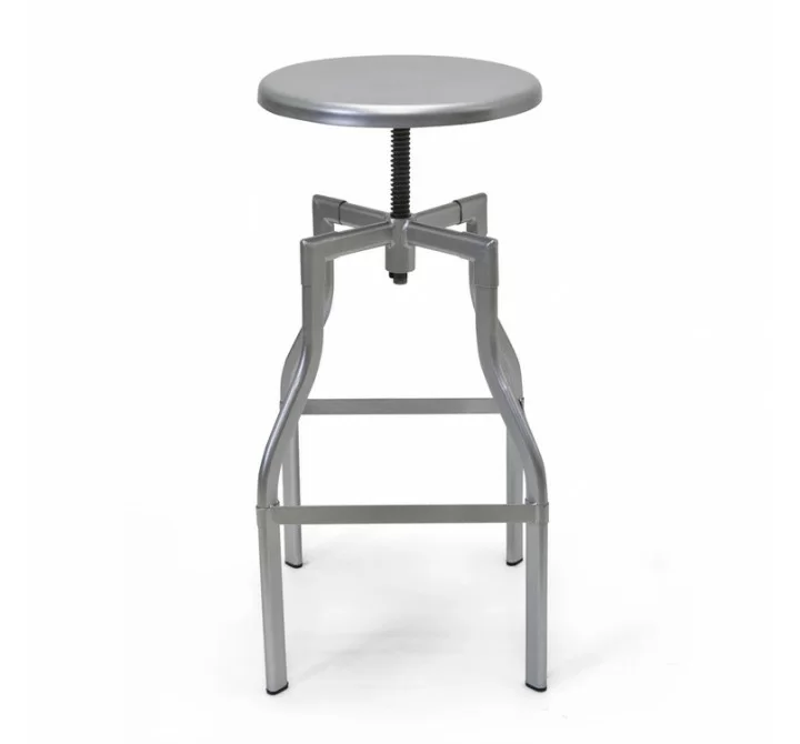 Aeon Hugo Adjustable Stool Silver Frame & Seat