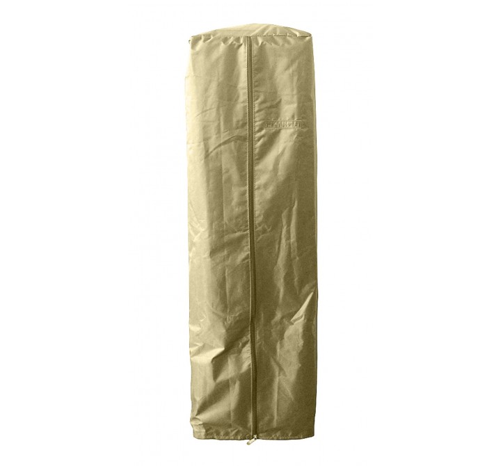 AZ Patio Heaters Table Top Glass Tube Patio Heater Cover in Tan - Front Angle