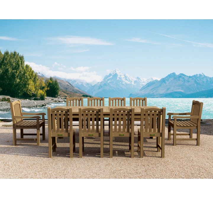 Anderson Teak 11-pc Chelsea Rectangular Dining Table Set