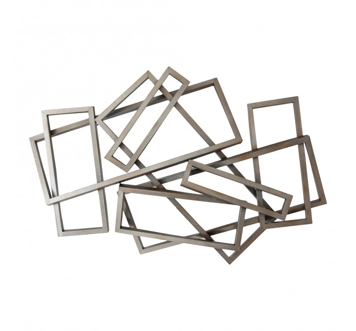 Moe's Home Collection Metal Rectangles Wall Decor - Front Angle