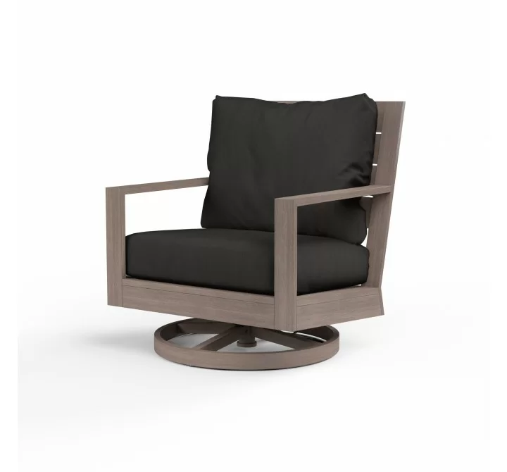 Laguna Swivel Club Rocker in Spectrum Carbon, No Welt - Front Side Angle