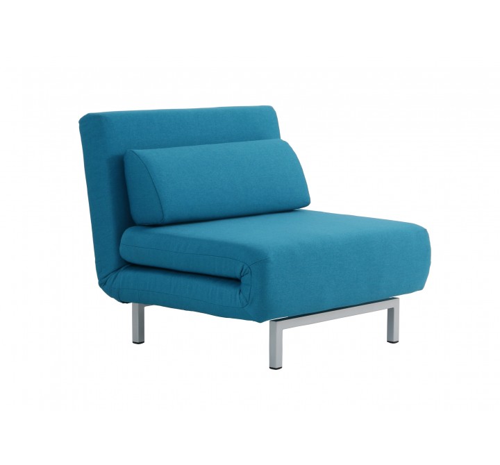 J&M Furniture Premium Chair Bed LK06-1 in Teal Fabric