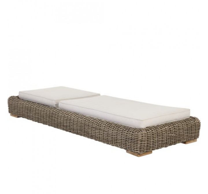 Sunpan Potenza Lounger - Palazzo Cream - Front Side Angle