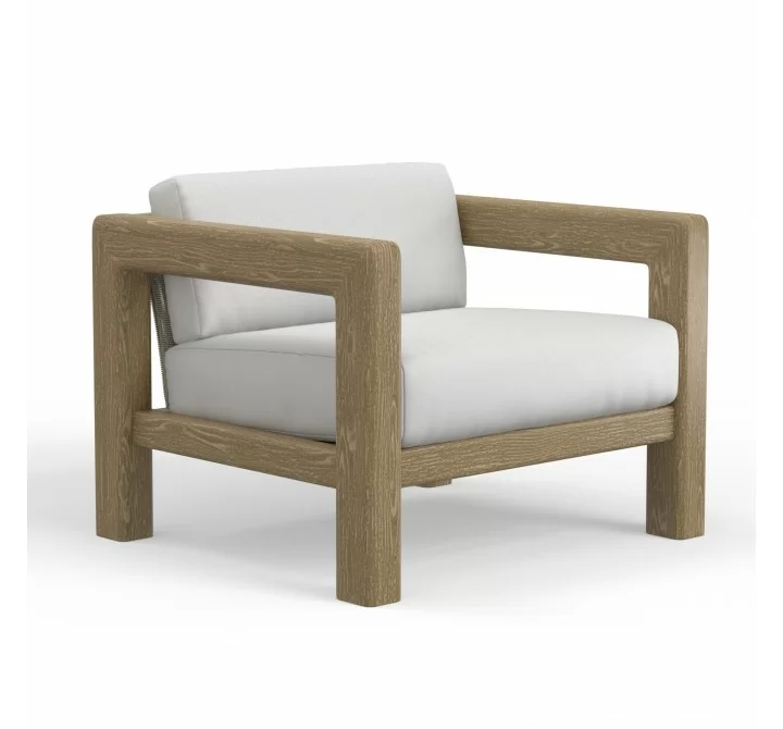 Sunset West Sedona Club Chair in Canvas Canvas, No Welt - Front Side Angle