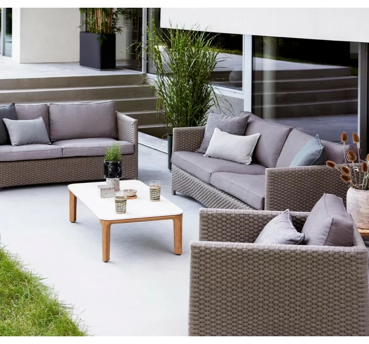 Cane-Line Table Top Travertine look, ceramic