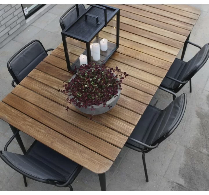 Cane-Line Core Dining Table, 108x36 Inches, Incl. Teak Table Top view