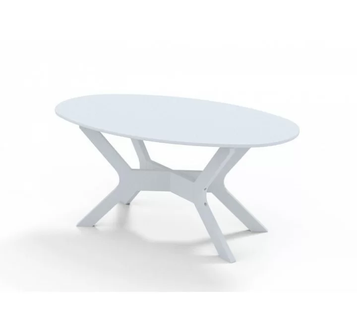 Telescope Casual Wexler Marine Grade Polymer 24" x 42" Oval Coffee Table w/ Rustic Top