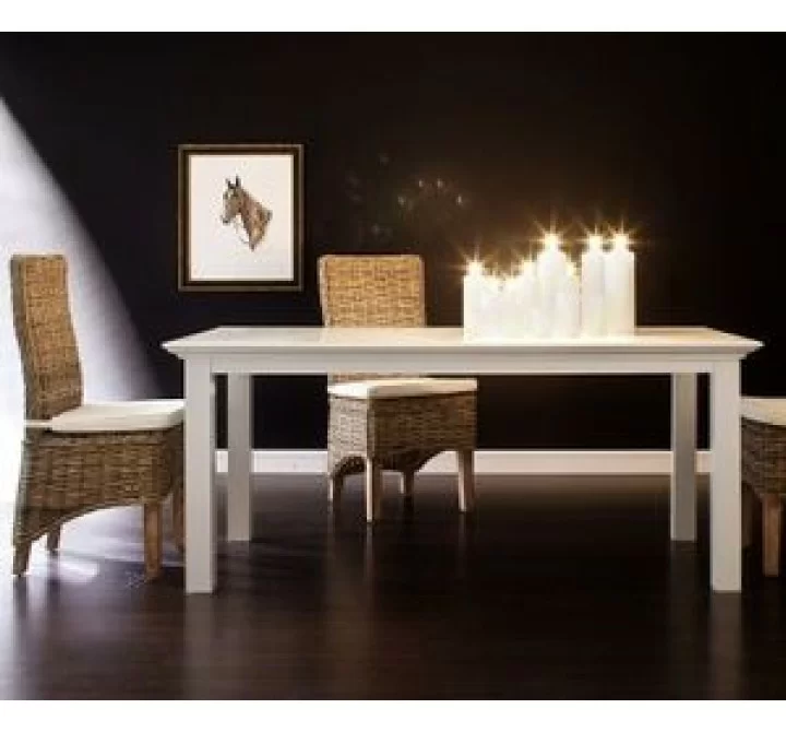 Nova Solo HALIFAX White Mahogany Dining Table - Lifestyle