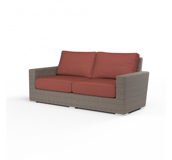 Coronado Loveseat in Canvas Henna w/ Self Welt - Front Side Angle