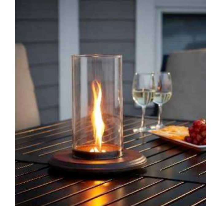 Outdoor Greatroom Intrigue Table Top Fire Pit Cylinder - Lifestyle Tabletop