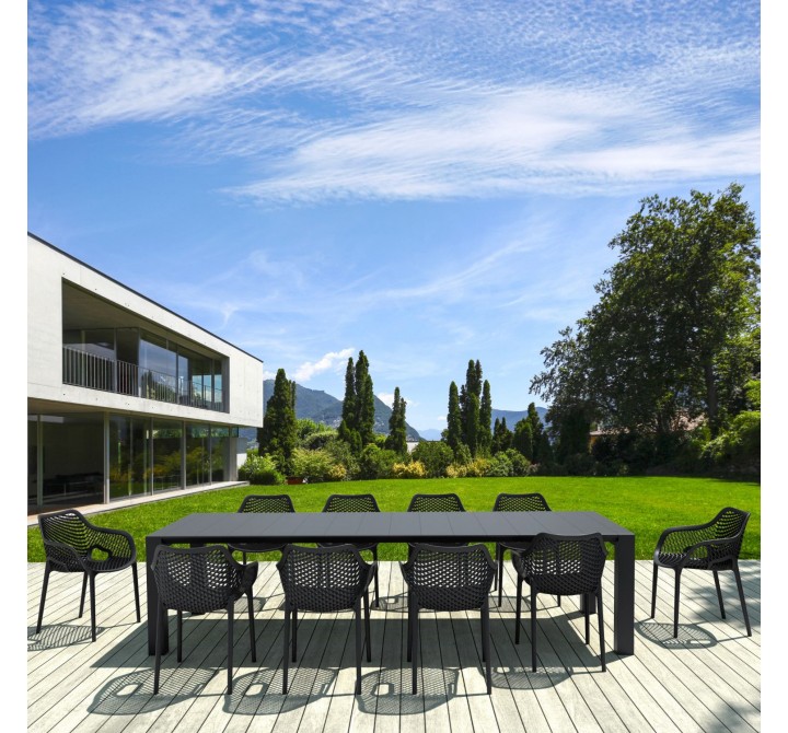 Compamia Air XL Extension Dining Set 11 Piece in Black - Lifestyle