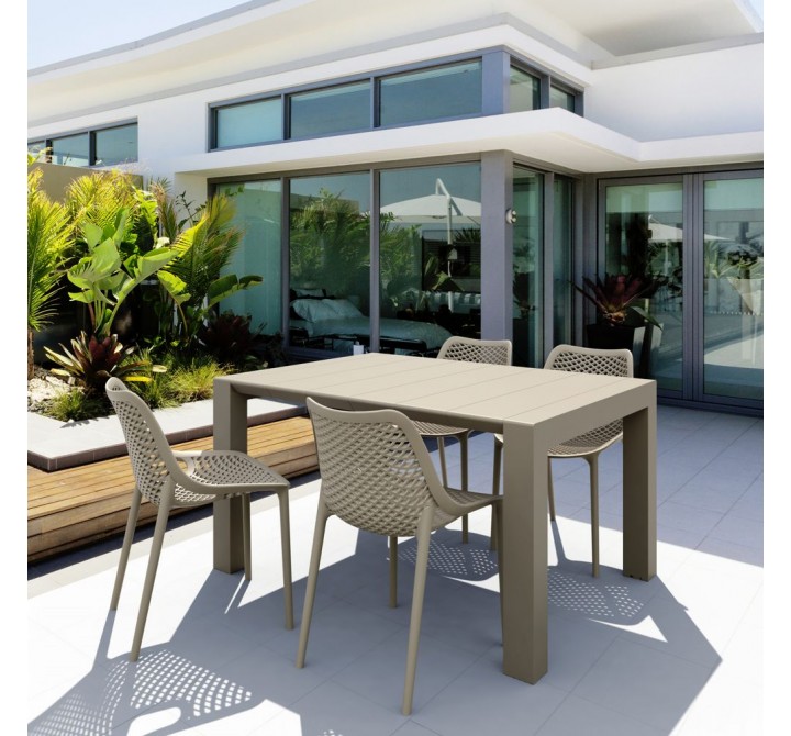 Compamia Air Extension Dining Set 5 Piece Taupe