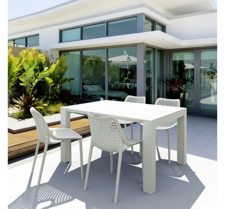 Air Extension Dining Set 5 Piece White - Lifestyle