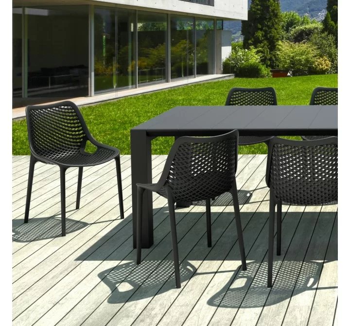 Compamia Air Extension Dining Set 11 Piece in Black - Lifestyle