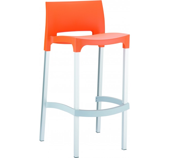 Gio Outdoor Barstool - Orange
