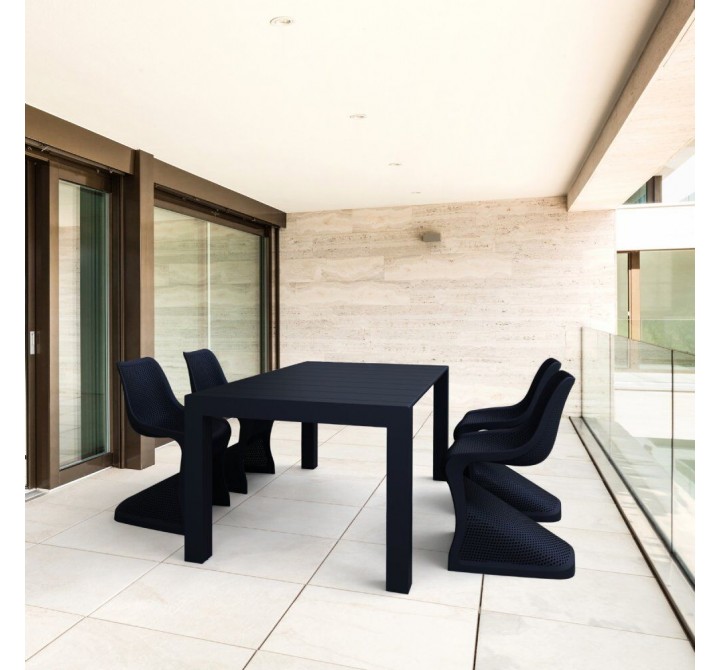 Compamia Bloom Extendable 5-Piece Patio Dining Set  - Black
