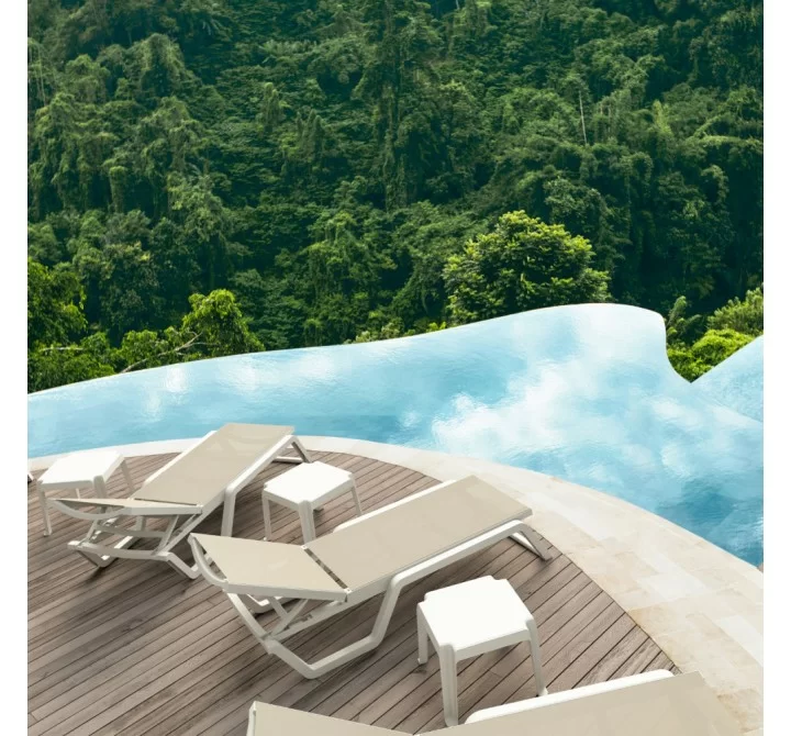 Compamia Rio Sling Chaise Frame Sling White