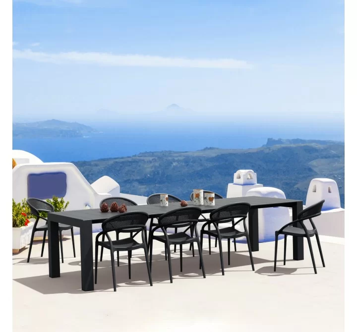 Compamia Sunset Extendable Dining Set 9 Piece In Black - Lifestyle 3