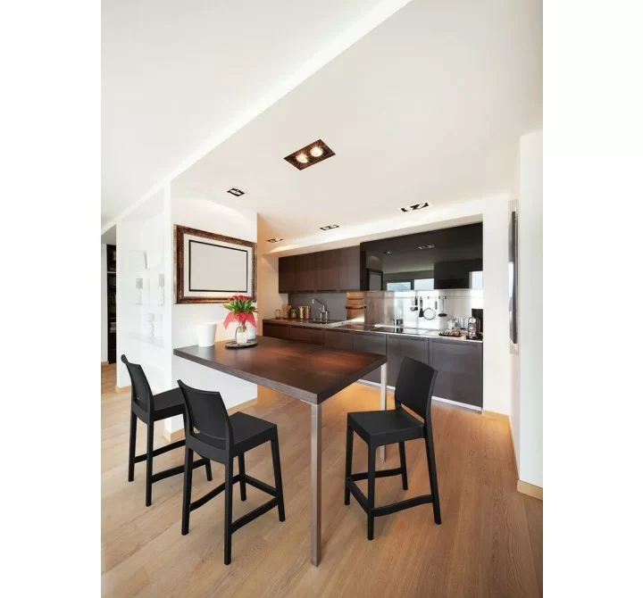 Maya Resin Counter Stool Black - Side