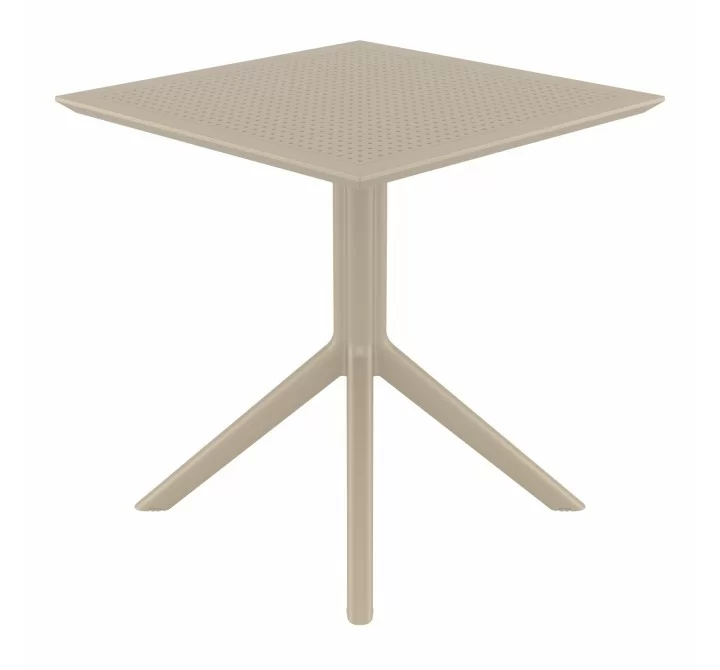 Sky Square Table 27 inch Taupe - Angled