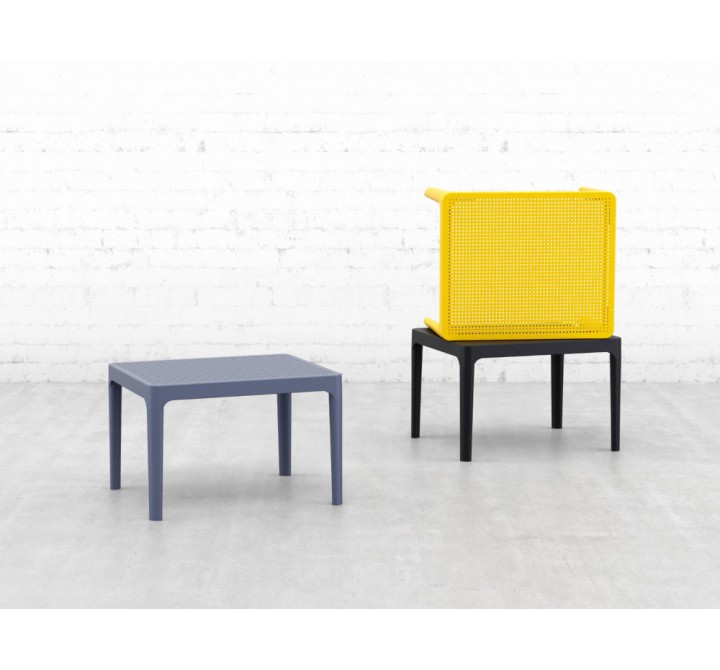 Compamia Sky Side Table 24 Inch Dark Gray Black Yellow