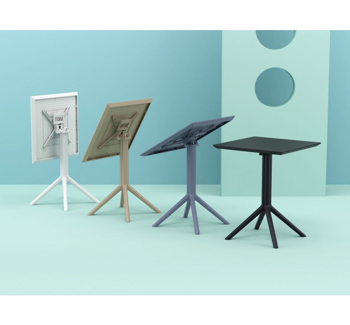 Sky Square Table 24 inch - Lifestyle 1 - Folding Feature