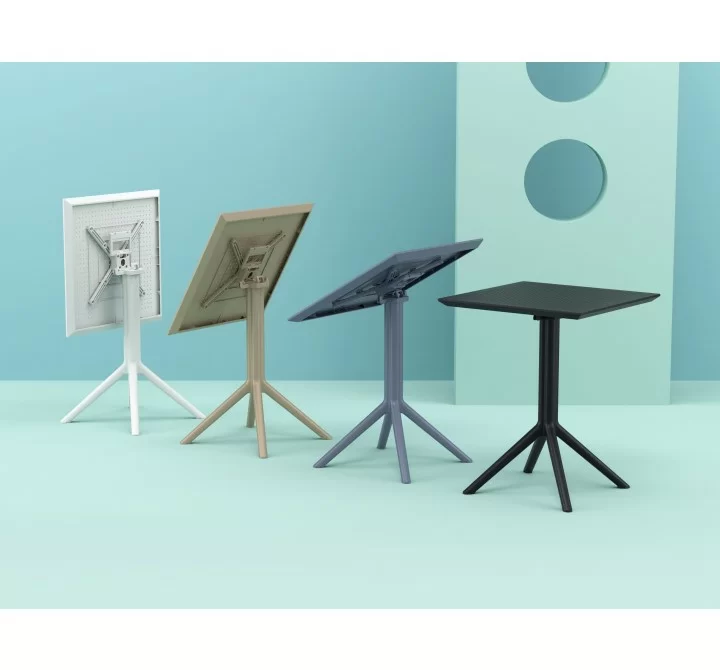 Sky Square Table 24 inch - Lifestyle 1 - Folding Feature