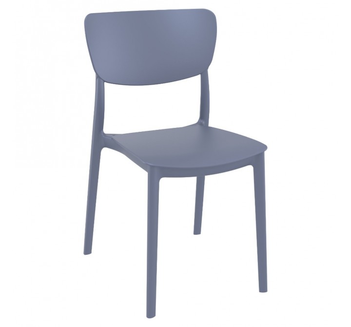Monna Outdoor Dining Chair Dark Gray - Angled