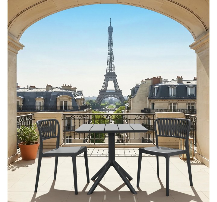 Compamia Portofino Side Chair Dark Gray