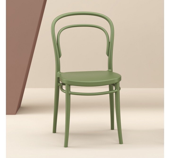 Marie Resin Outdoor Chair Olive Green - Lifestyle