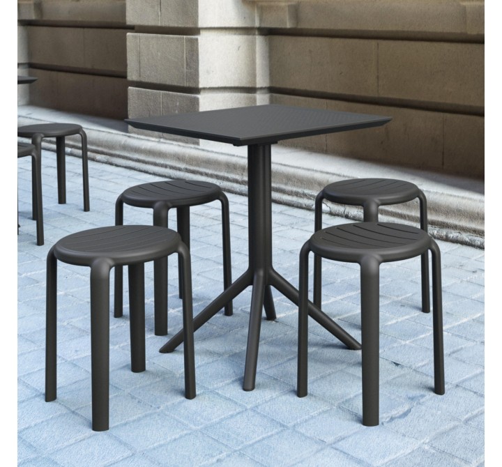 Compamia Tom Resin Dining Stool in Black - Lifestyle 4