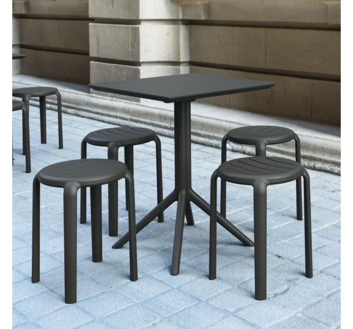 Compamia Tom Resin Dining Stool in Black - Lifestyle 4