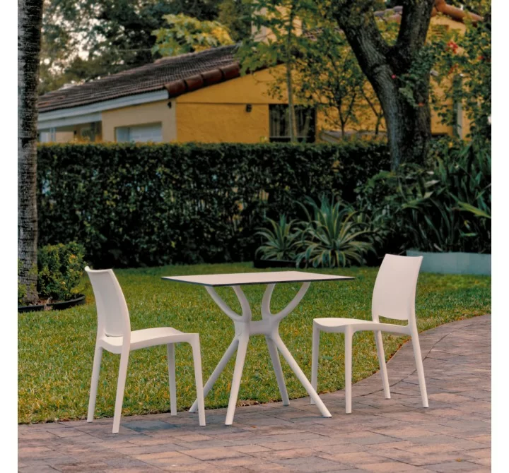 Compamia Maya Dining Set with 2 Chairs White - Lifestyle