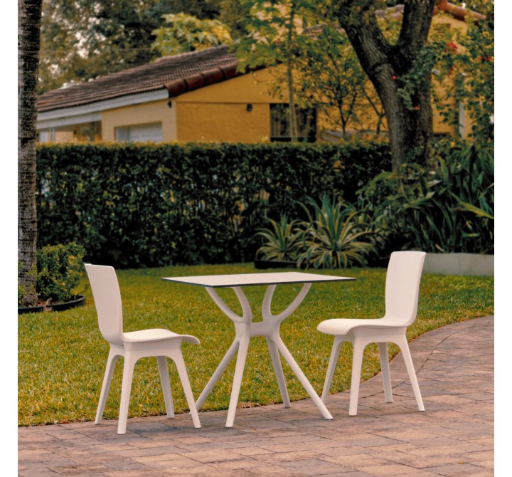 Compamia Mio Dining Set with 2 Chairs White - Lifestyle