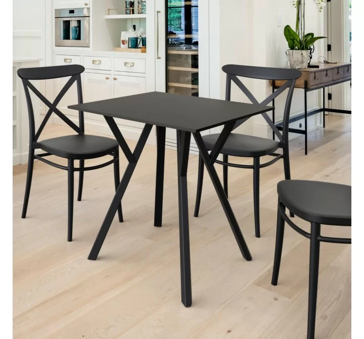Compamia Max Square Table 27.5 inch In Black - Lifestyle 3