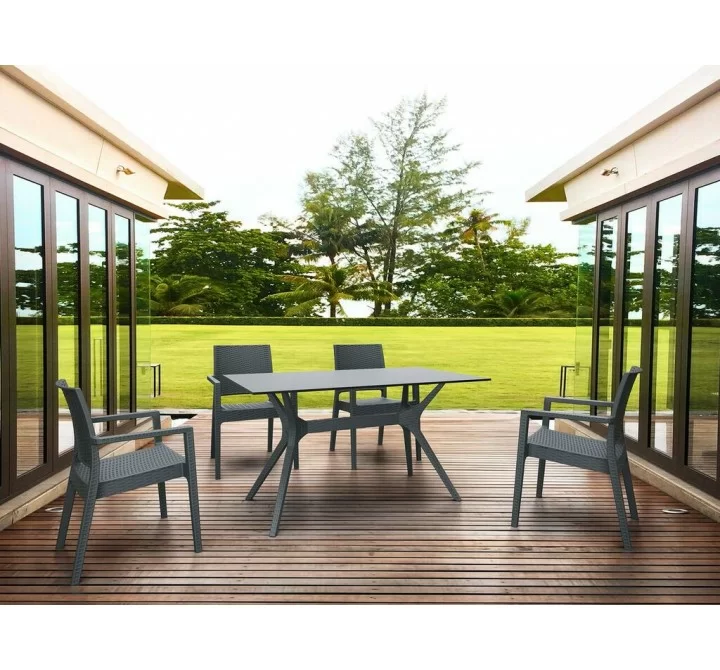 Ibiza Rectangle Table 55 inch Dark Gray