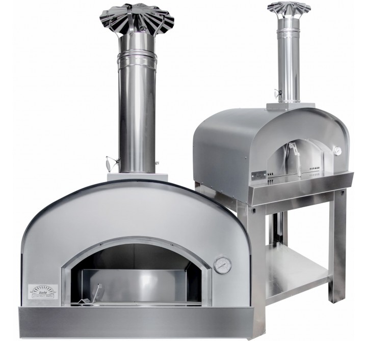 Sole Gourmet Italia 24" x 24" Wood-Fired Pizza Oven and Cart Package
