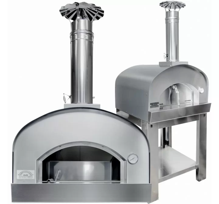 Sole Gourmet Italia 24" x 24" Wood-Fired Pizza Oven and Cart Package