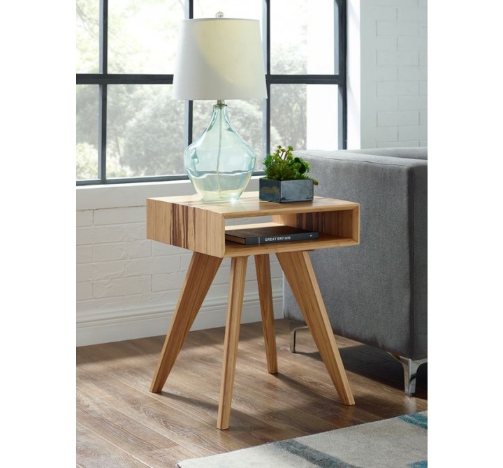 Greenington Azara End Table, Caramelized - Lifestyle