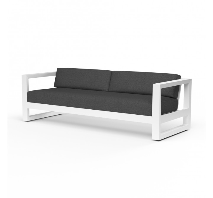 Newport Sofa in Spectrum Carbon, No Welt - Front Side Angle