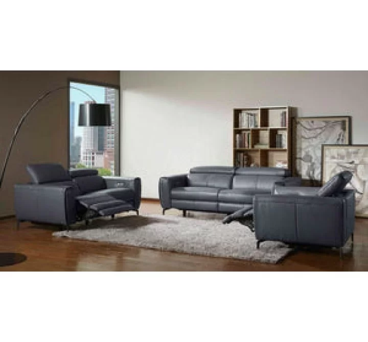 J&M Furniture Lorenzo in Blue Grey Sofa Set View