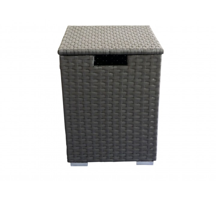 Crawford and Burke Auburn Dark Brown Woven Propane Tank Protector, Frontview