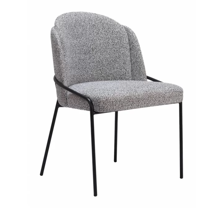 Jambi Dining Chair Black & White- front view 1