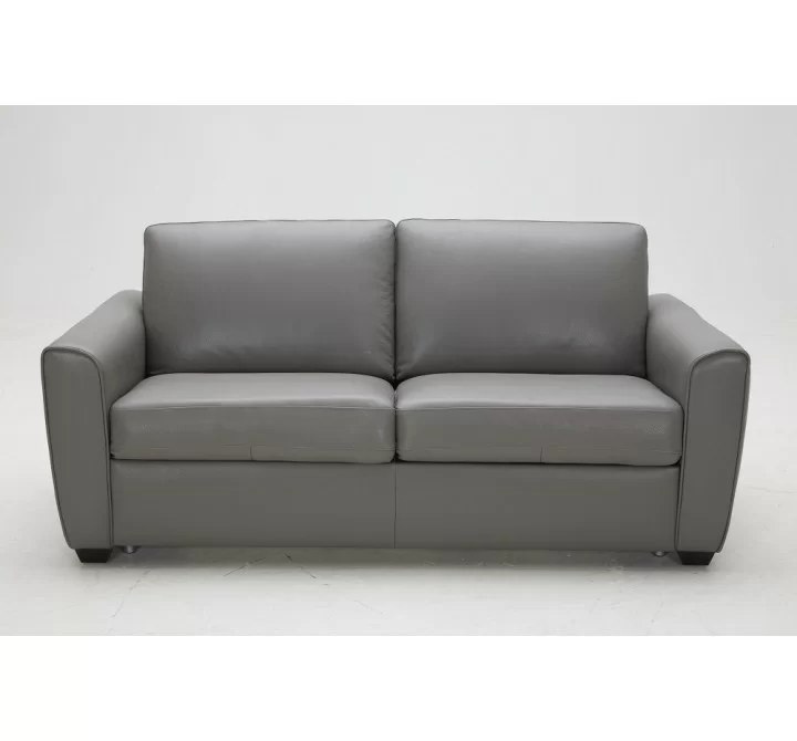 J&M Furniture Jasper Sofa Bed in Grey Leather Front