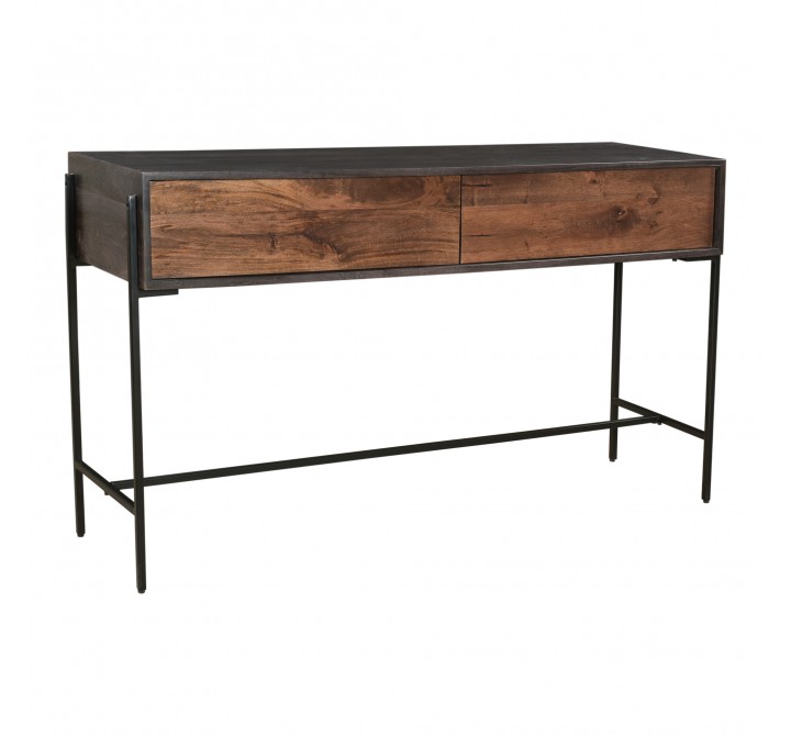 Moe's Home Collection Tobin Console Table Brown - Front Side Angle