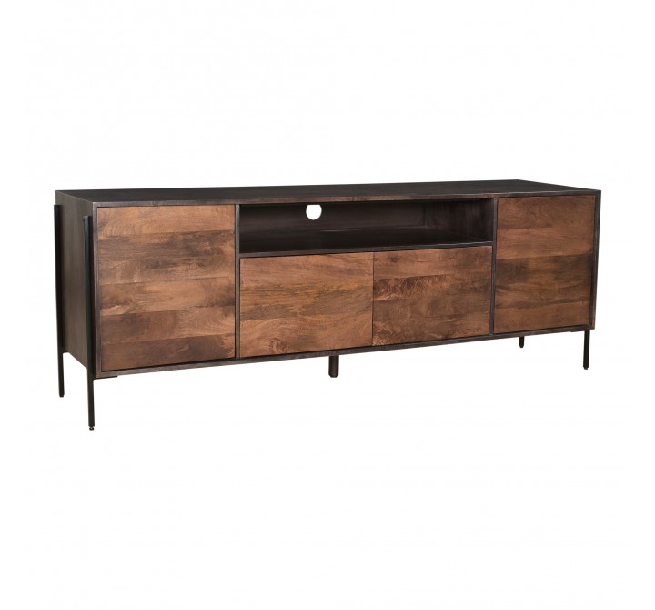 Moe's Home Collection Tobin Entertainment Unit - Brown - Front Side Angle