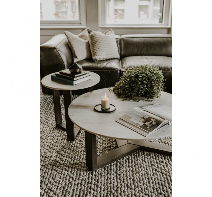 Moe's Home Collection Jinxx Side Table in Charcoal Grey - Lifestyle