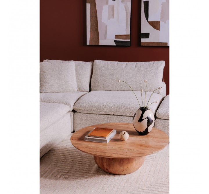 Moe's Home Collection Bradbury Large Coffee Table in Natural Acacia - Lifestyle